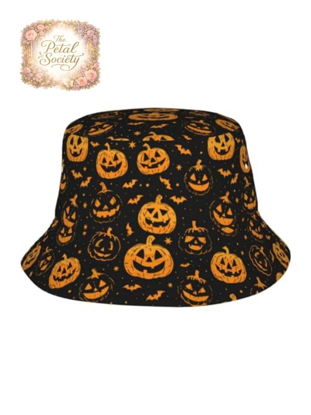 Halloween Bucket Hat Polyester Skull Print Sun Cap Outdoor Travel